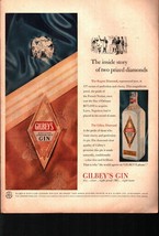 1956 Gilbey&#39;s Distilled London Dry Gin Clear Right Proof Vintage Print A... - £19.24 GBP