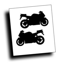 2X Motorcycle Decal For F4I Cbr 600 Sport Bike Rider Car Window Or Trailer Blk - £10.97 GBP