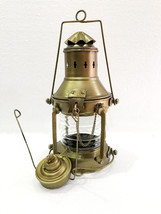 Vintage Marine Anchor 10&quot; Oil Lamp ~ Nautical Maritime Ship Lantern ~ Boat Light - £32.37 GBP