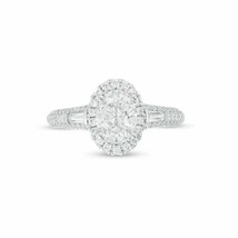 0.70 Ct Oval Cut Diamond Wedding Engagement Ring 14k White Gold Finish  - £74.31 GBP