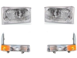 Headlights For Ford Super Duty Truck Excursion 1999-2004 With Turn Signals - $130.86