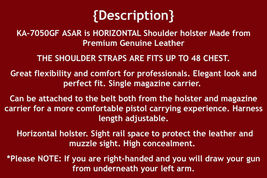 Fits Walther PPS M2 9mm 3.18”BBL Leather Horizontal Holster Single Mag #1230# RH image 9