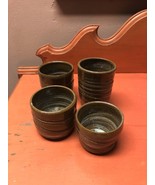 Lot 4 whiskey tumblers Mississippi Delta art pottery signed Lambfish Joe... - $1,979.15 MXN