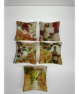 Five 5” Wine/Italian Themed Bowls Made By 208 Park - Preowned - €17,07 EUR