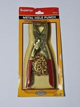 NOS 100 Pcs Grommet Kit Eyelet Snap Buttons Leather W/ Hole Punch Pliers... - $11.88