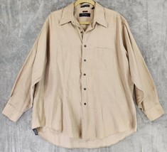 Fubu The Collection Shirt Mens XLarge Beige Button Up Long Sleeve Streetwear - £23.25 GBP