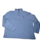 Polo Ralph Lauren Estate Ribbed 1/4 Zip Pullover Knit Shirt Size XL Blue... - £18.70 GBP