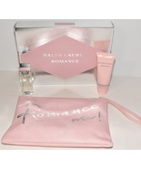 Ralph Lauren Romance Me 3pc Boxed Gift Set Cosmetic Bag/Wristlet Parfum & Lotion - $39.00