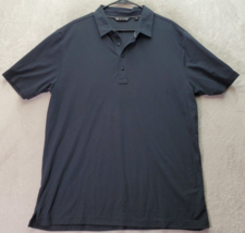 Travis Mathew Polo Shirt Mens XL Black Juul Cotton Short Sleeve Slit Logo Collar - £14.52 GBP