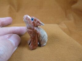 (Y-COY-1) red tan COYOTE wolf wild dog carving SOAPSTONE stone PERU FIGU... - $8.99
