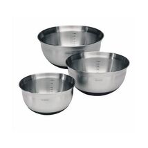 Brabantia Mixing Bowl Set, 1 L, 1.6 L and 3 L - Matt Steel  - $191.00