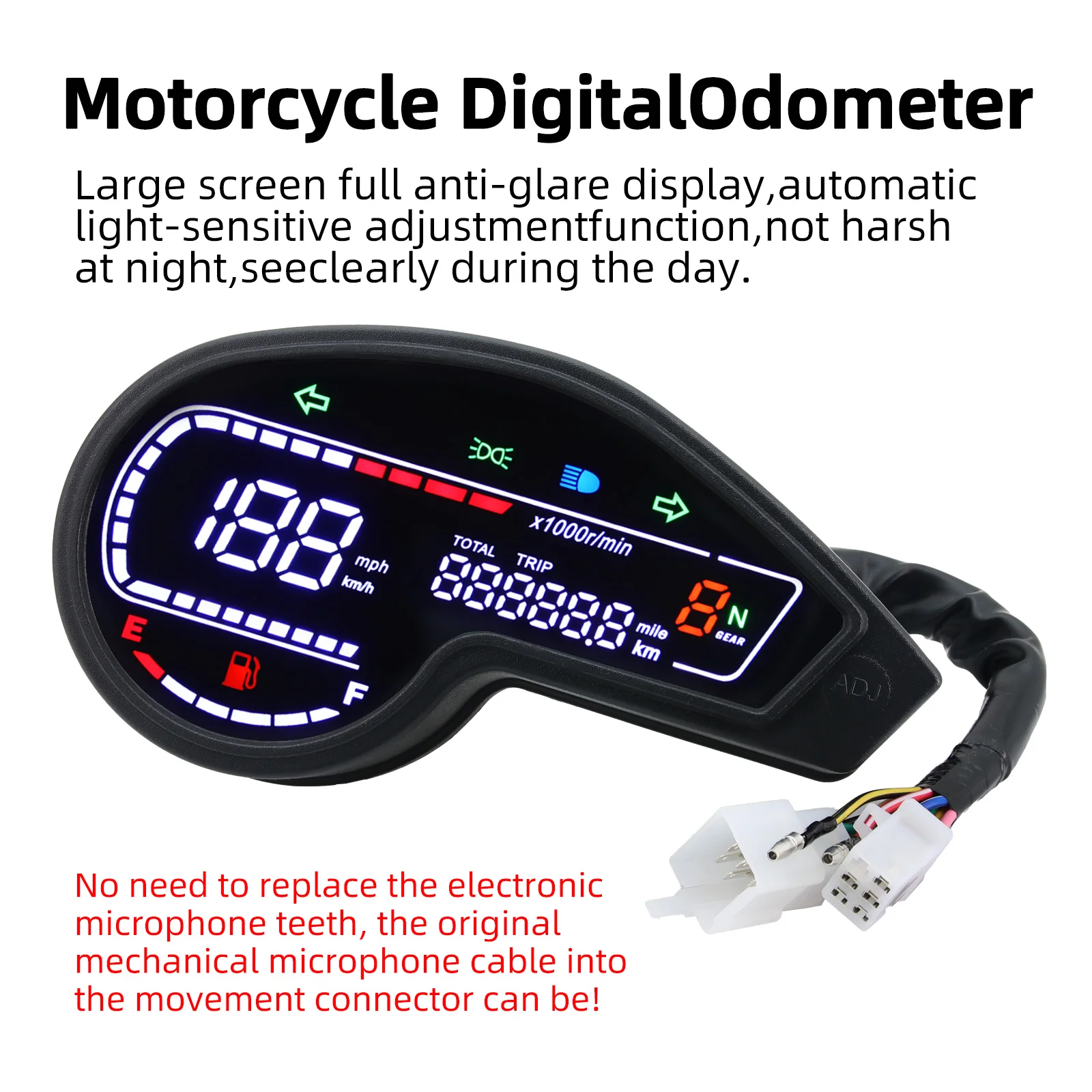 Motorcycl Digital LED Odometer Speedometer Tachometer for Honda NXR150 NXR125 - £42.03 GBP