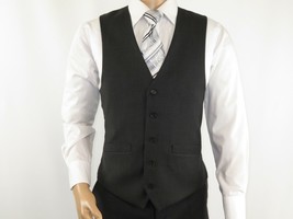 Men RENOIR Vest Wool 140 Adjustable ,V-Neck 2 Pocket Fully lined 555-3 Charcoal - £43.72 GBP