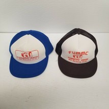 Vintage FUMMC Farmers Union Milk Marketing Coop Foam Snapback Hat Lot of 2 - $21.73