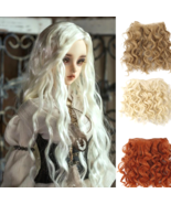 Heat Resistant 15CM*100CM Synthetic Curly Wigs for BJD Dolls - $20.43 CAD