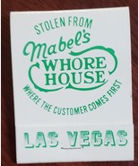 Las Vegas Mabel&#39;s Whore House Match Book, Unstruck - $186.26 MXN