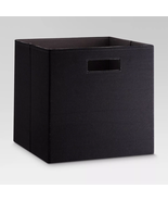 Threshold™ ~ 13&quot; Square ~ Polyester Cube ~ Storage Bin ~ Black ~ Solid - $32.73