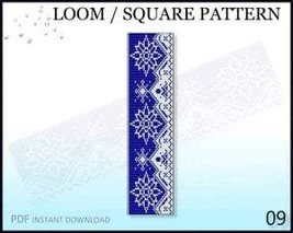 Delica Beads Loom Pattern No.09 - Snowflakes Christmas Star Ornament Bra... - $3.00