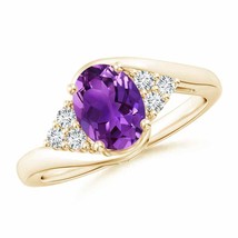 Authenticity Guarantee

ANGARA 1.32 Ct Oval Amethyst Bypass Ring with Trio Di... - £1,031.01 GBP