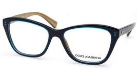 New Dolce&amp;Gabbana Dg 3249 2958 Petrol On Gold Eyeglasses Frame 53-16-140mm B40 - £113.93 GBP