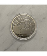 I LOVE YOU HEARTS COLLECTIBLE CHALLENGE COIN W/CASE - $185.45 MXN
