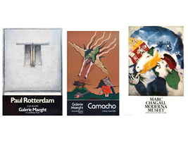 Bundle- 3 Assorted Various Artists 1982 First Edition Exhibition Posters - £118.55 GBP