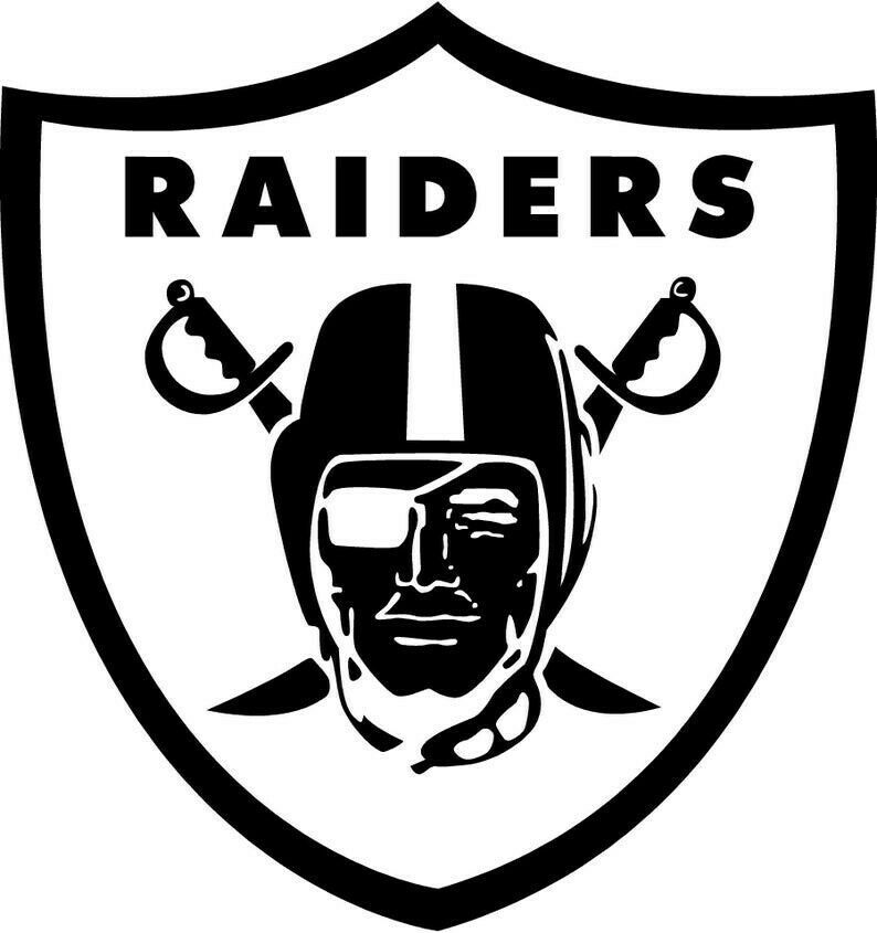 2x Raiders Vinyl Decal Sticker Different colors & size for Cars/Bikes
