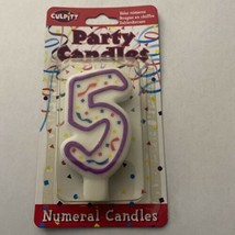 Birthday Party Cake Number Candle 5 Multicolor - $2.85