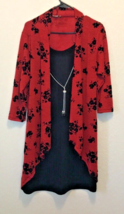 Haani Women&#39;s Dress and Mock Cover with Necklace Size L - £18.50 GBP