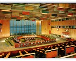 United Nations Trusteeship Council Chamber New York NY NYC Chrome Postca... - $2.92