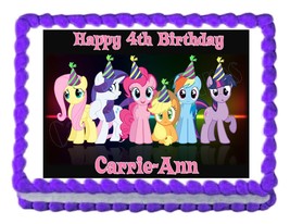 MY LITTLE PONY edible cake image party cake topper decoration cake image... - $9.99