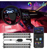 Car LED Lights Smart Interior Lights with App Control RGB Inside DIY Mod... - £16.45 GBP
