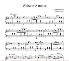 Frederic Chopin - Waltz in A minor (Sheet Music Piano) - $6.08