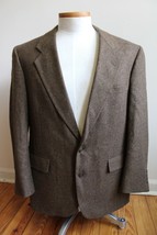 Hart Schaffner Marx 42 R Brown 100% Wool Two-Button Sport Coat Jacket Di... - $32.72
