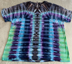 Gildan Men’s Purple Blue Black Green I’ve Tie Dye Short Sleeve Shirt XXL - $24.50