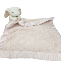 Barefoot Dreams Cozy Chic Baby Creme Bunny Pink Security Blanket Satin Trim Soft - £36.63 GBP