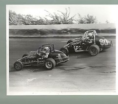 Winchester Speedway-#1 Larry Dickson-#80 Pancho Carter-B&amp;W-8x10-Still - £27.10 GBP