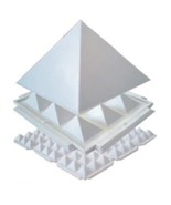 Pyramid Set White-Economy 4.5&quot;(inch) Pyramid Yantra For Posotive Energy ... - £18.40 GBP