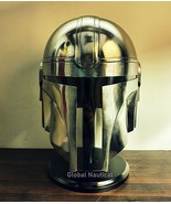 Star wars Series Mandalorian Metal helmet With Liner Wearable Handmade h... - £111.70 GBP