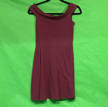 Hollister Off The Shoulder Burgundy Skater Dress Size S - £10.55 GBP