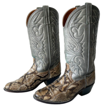 Vintage Acme Snake Skin Western Cowboy Boots - Men&#39;s Size 7.5D Made in USA - £59.41 GBP