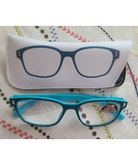 Ultra-Thin Aspheric Lenses ~ Turquoise +3.00 Plastic Reading Glasses w/C... - £17.72 GBP