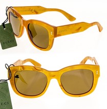 Gucci Authentic 1110 Yellow Pearl Chunky Bio Based Bold Sunglasses GG1110S 004 - £331.07 GBP