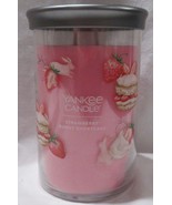 Yankee Candle Decorative Large Jar Pillar 2-wick 20oz STRAWBERRY BUNNY S... - $66.92 CAD