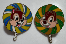 2008 Disney Chip Dale LE PINS WDW Lollipop Mystery Tin Pins - $12.86