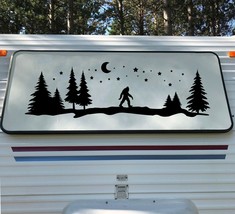 Bigfoot Moon Trees Scene V2 Vinyl Sticker Camper RV Travel Trailer Graphics - $7.91+
