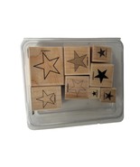 Stampin Up - Seeing Stars Set of 8 Wood Mounted Rubber Stamps Teacher Sc... - £11.00 GBP