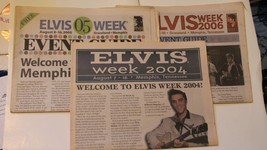 Elvis Week Event Guide Lot of 3 2004 2005  2006 Elvis Presley Magazine Newspaper - £10.54 GBP