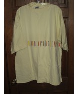 Vintage Ohana Classics Surfboard Pattern Pale Yellow T-Shirt - Size 2X - £23.35 GBP