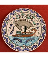 VTG Greek Icaros Rhodes Pottery Ceramic A 814 Plate Ship Sea Fare Restau... - $1,900.49 MXN